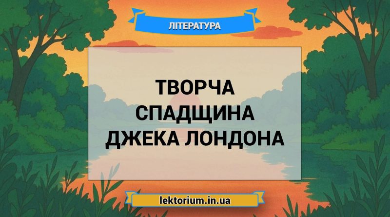 Творча спадщина Джека Лондона
