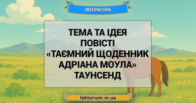 Тема та ідея повісті «Таємний щоденник Адріана Моула» Таунсенд