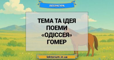Тема та ідея поеми «Одіссея» Гомер