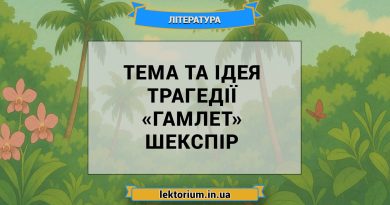 Тема та ідея трагедії «Гамлет» Шекспір