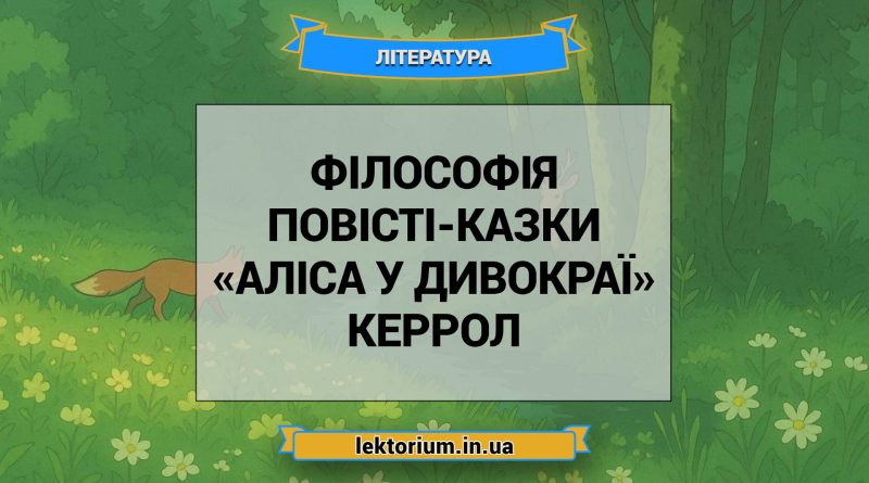 Філософія повісті-казки «Аліса у Дивокраї» Керрол