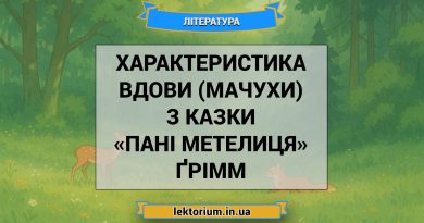 Характеристика Вдови (мачухи) з казки «Пані Метелиця» Ґрімм