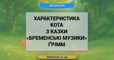 Характеристика Кота з казки «Бременські музики» Ґрімм