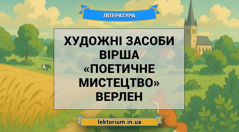 Художні засоби вірша «Поетичне мистецтво» Верлен