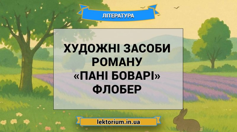 Художні засоби роману «Пані Боварі» Флобер