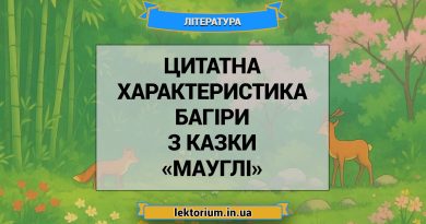 Цитатна характеристика Багіри з казки «Мауглі»
