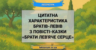 Цитатна характеристика Братів-Левів з повісті-казки «Брати Лев'яче Серце»