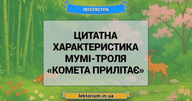 Цитатна характеристика Мумі-троля з «Комета прилітає»