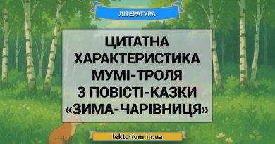 Цитатна характеристика Мумі-троля з повісті-казки «Зима-чарівниця»