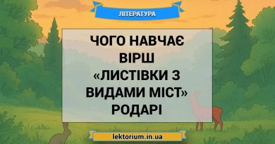 Чого навчає вірш «Листівки з видами міст» Родарі