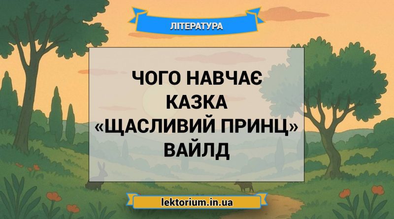 Чого навчає казка «Щасливий принц» Вайлд
