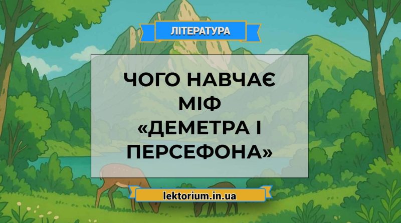 Чого навчає міф «Деметра і Персефона»