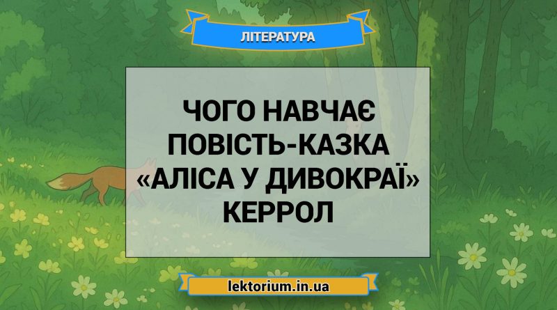 Чого навчає повість-казка «Аліса у Дивокраї» Керрол