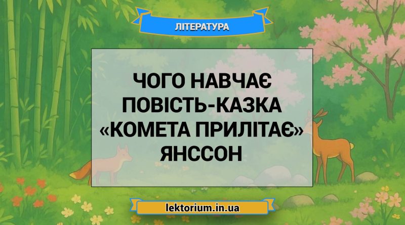 Чого навчає повість-казка «Комета прилітає» Янссон