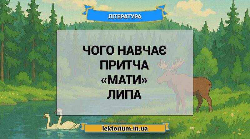 Чого навчає притча «Мати» Липа