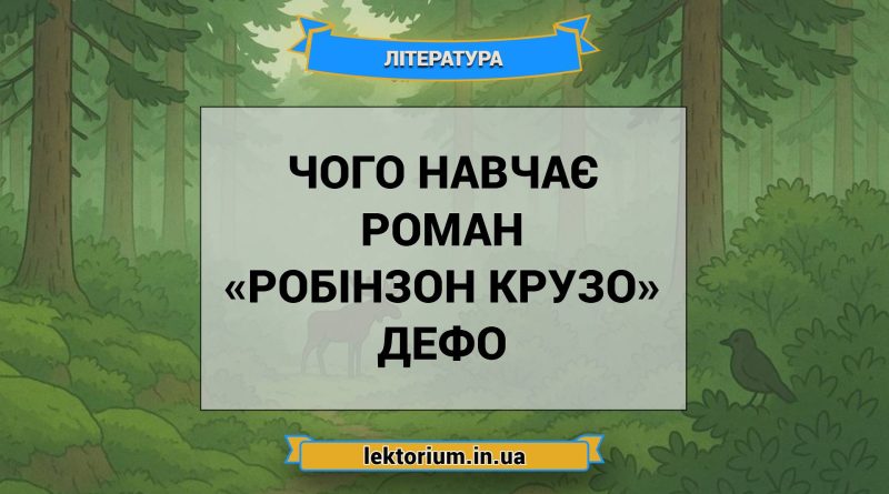Чого навчає роман «Робінзон Крузо» Дефо