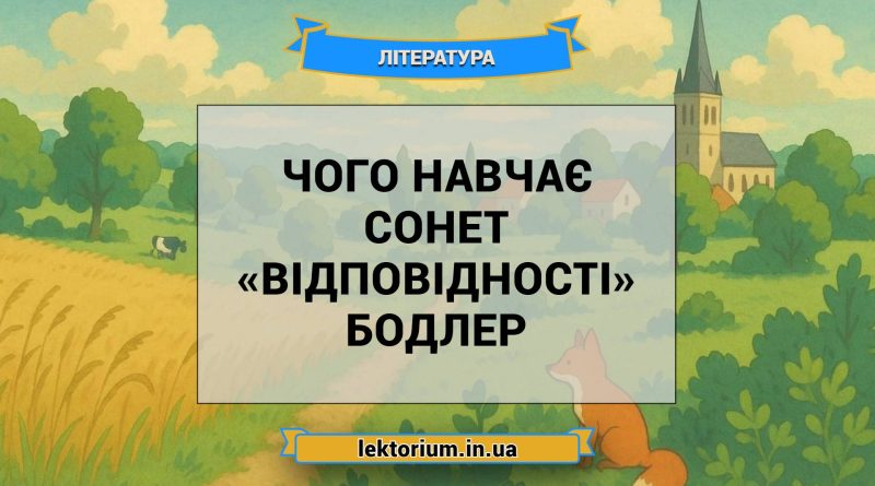 Чого навчає сонет «Відповідності» Бодлер