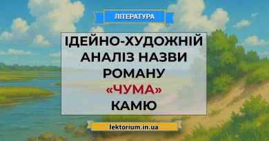 Ідейно-художній аналіз назви роману «Чума» Камю