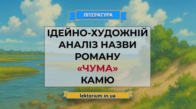 Ідейно-художній аналіз назви роману «Чума» Камю