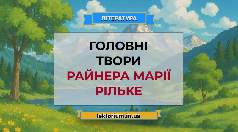 Головні твори Райнера Марії Рільке