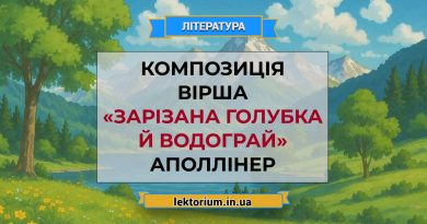 Композиція вірша «Зарізана голубка й водограй» Аполлінер