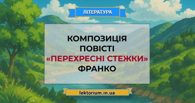 Композиція повісті «Перехресні стежки» Франко