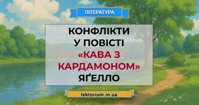 Конфлікти у повісті «Кава з кардамоном» Яґелло