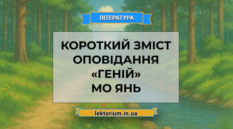 Короткий зміст оповідання «Геній» Мо Янь