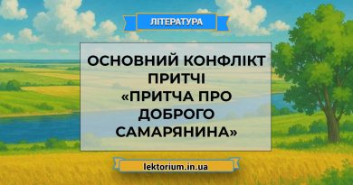 Основний конфлікт притчі «Притча про доброго самарянина»