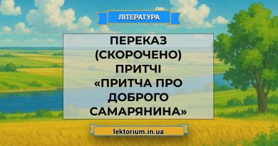 Переказ (скорочено) притчі «Притча про доброго самарянина»