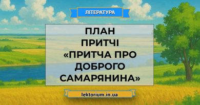 План притчі «Притча про доброго самарянина»