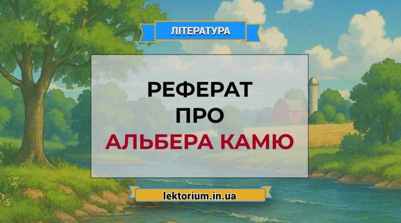 Реферат про Альбера Камю