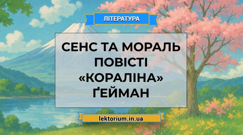 Сенс та мораль повісті «Кораліна» Ґейман