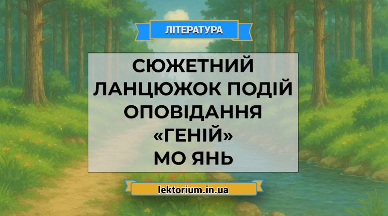 Сюжетний ланцюжок подій оповідання «Геній» Мо Янь
