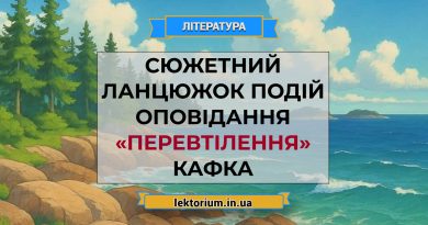 Сюжетний ланцюжок подій оповідання «Перевтілення» Кафка
