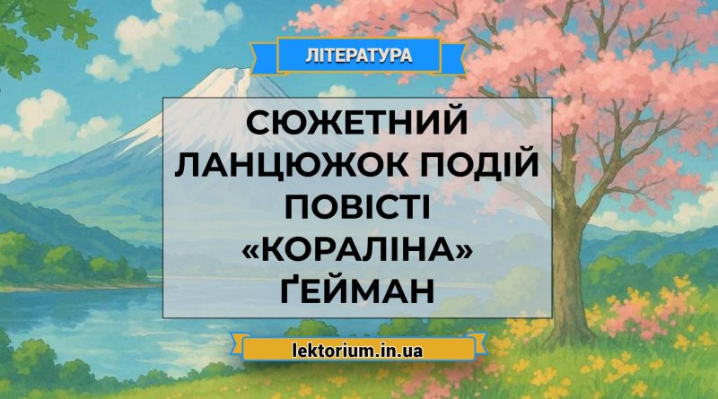 Сюжетний ланцюжок подій повісті «Кораліна» Ґейман