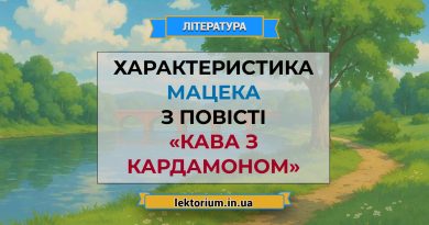 Характеристика Мацека з повісті «Кава з кардамоном»
