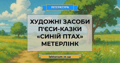 Художні засоби п'єси-казки «Синій птах» Метерлінк