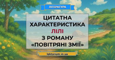 Цитатна характеристика Лілі з роману «Повітряні змії»