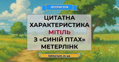 Цитатна характеристика Мітіль з «Синій птах» Метерлінк