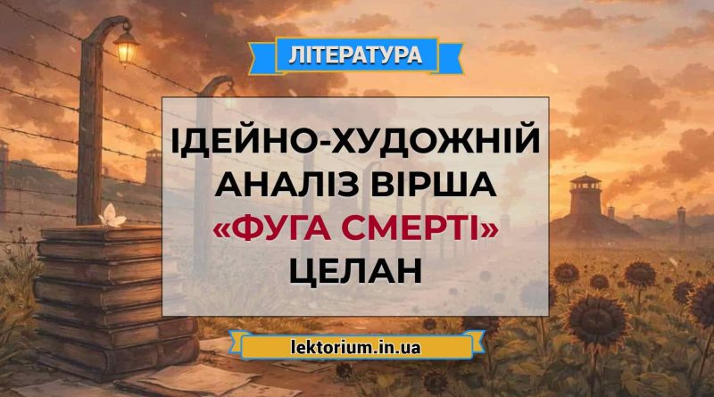 Ідейно-художній аналіз вірша «Фуга смерті» Целан