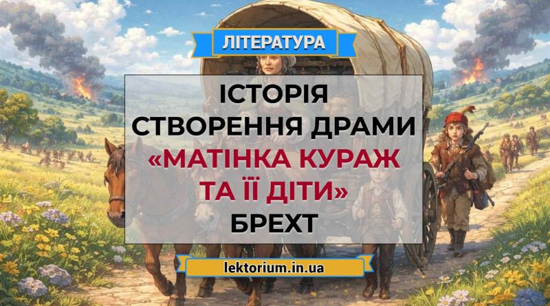 Історія створення драми «Матінка Кураж та її діти» Брехт