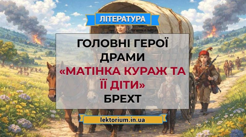 Головні герої драми «Матінка Кураж та її діти» Брехт