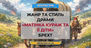Жанр та стиль драми «Матінка Кураж та її діти» Брехт