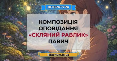 Композиція оповідання «Скляний равлик» Павич
