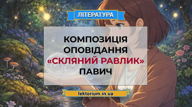 Композиція оповідання «Скляний равлик» Павич