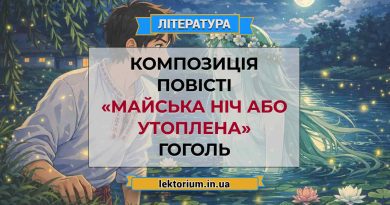 Композиція повісті «Майська ніч або утоплена» Гоголь