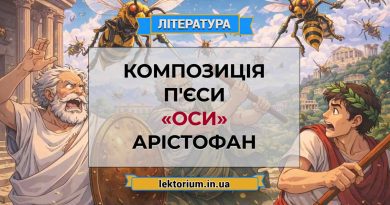 Композиція п'єси «Оси» Арістофан