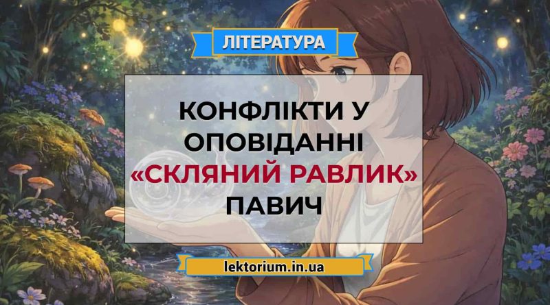 Конфлікти у оповіданні «Скляний равлик» Павич
