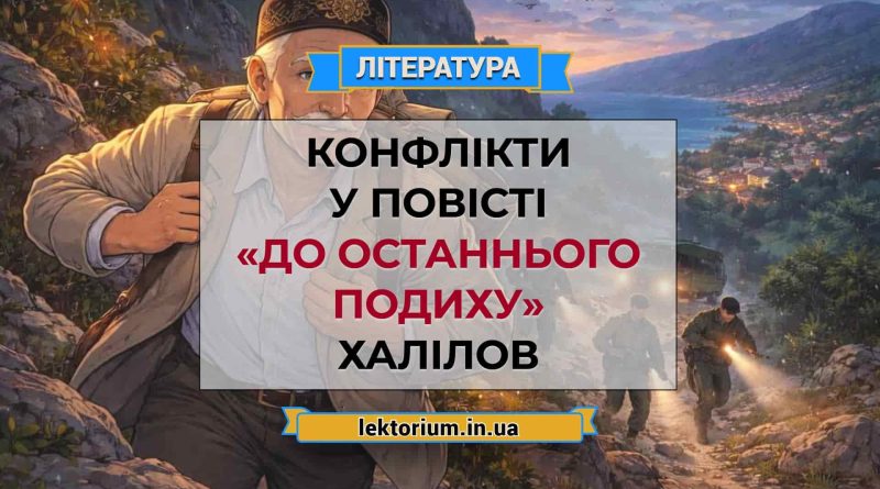 Конфлікти у повісті «До останнього подиху» Халілов